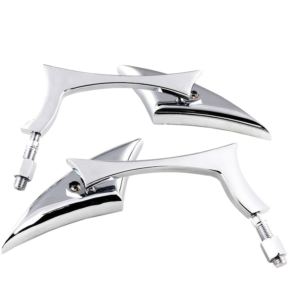 2 Stuks Universele 8Mm 10Mm Zijspiegel Motorfiets Blad Achteruitkijkspiegels Straat Sport Fiets Chopper Scooter