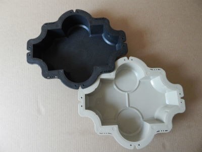 Plastic Molds for Concrete Paving Slabs Wall Stone Cement Tiles "Clover Stone" Paving Slabs Plastic molds BEST PRICE: option 3