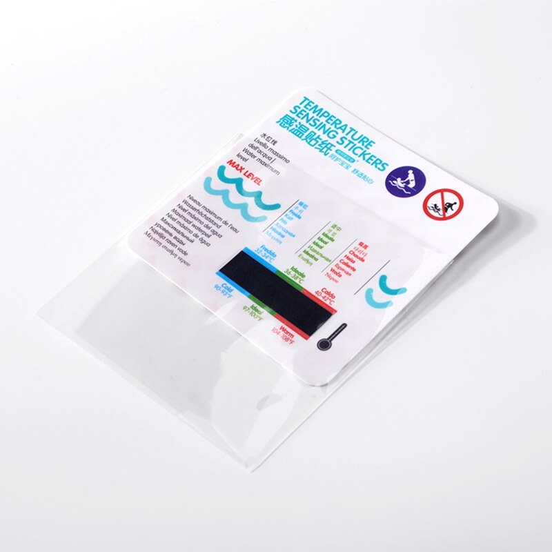 Tarjeta de termómetro de agua, tarjeta de medición de temperatura del agua, herramienta de baño de Casa para baño de bebé, bañera infantil, 10 Uds.
