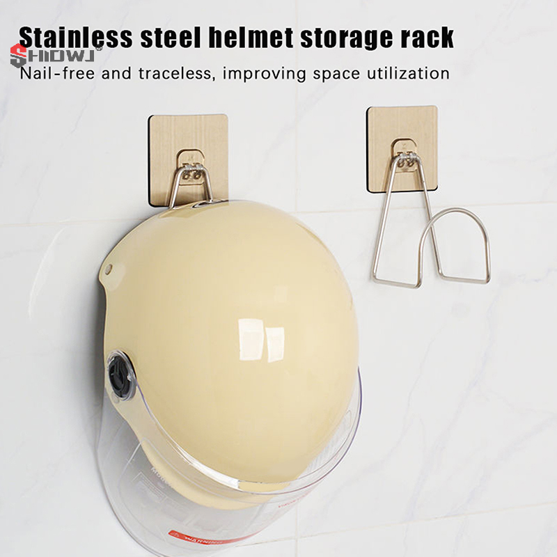 Motorcycle Helmet Rack Multipurpose Wall Mount Metal Hooks For Helmets Holder Mount Bicycle Helmet Display Hanger Stand