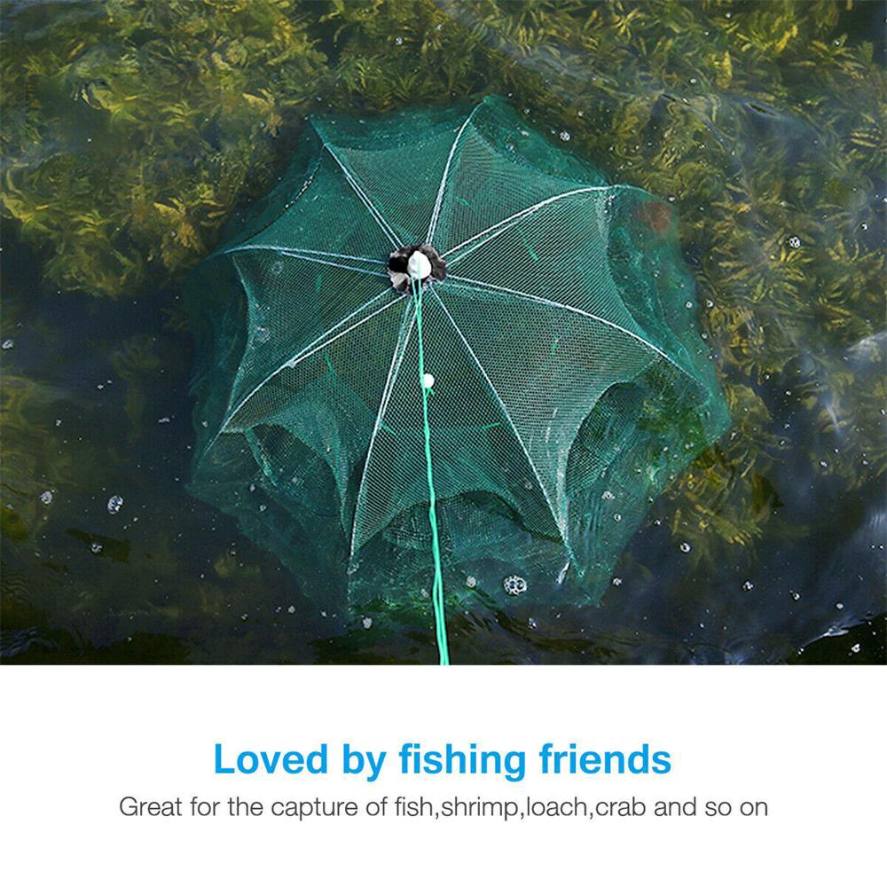 4-20 Holes Fishing Net Folded Portable Hexagon Fish Network Casting Nets Crayfish Shrimp Catcher Tank Trap Cages Mesh Tra