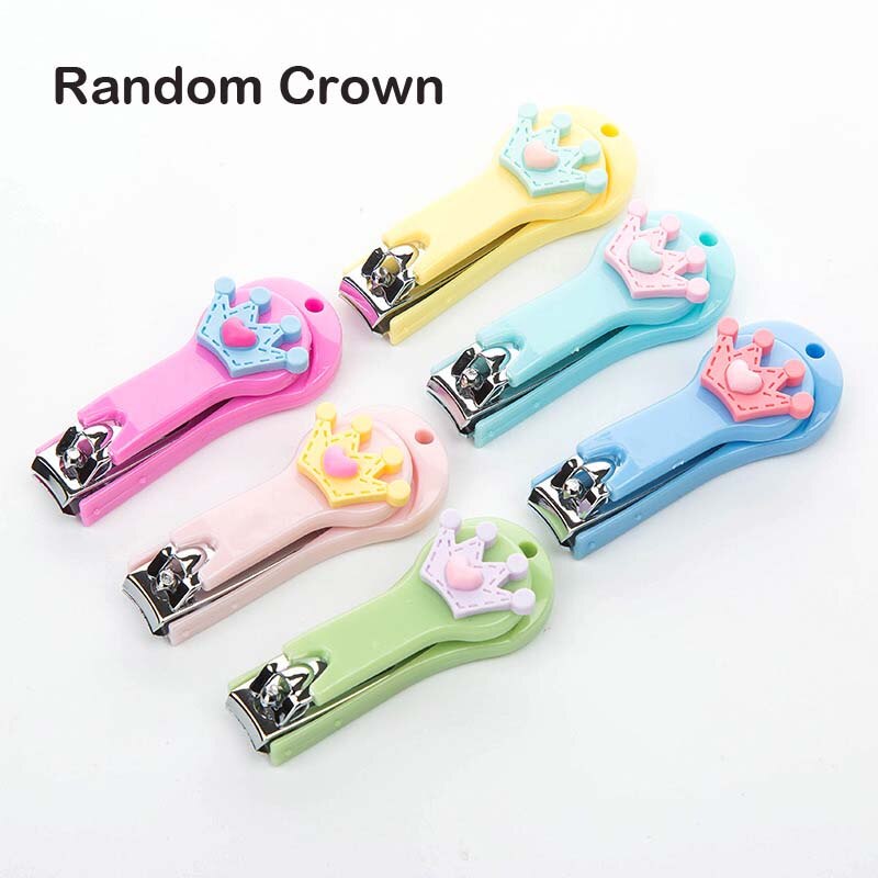 Coupe-ongles avec couvercle pour bébé, 1 pièce, couronne, enfants, doigts, orteils, outil de manucure, soins des ongles pour enfants: Random 1Pcs Crown