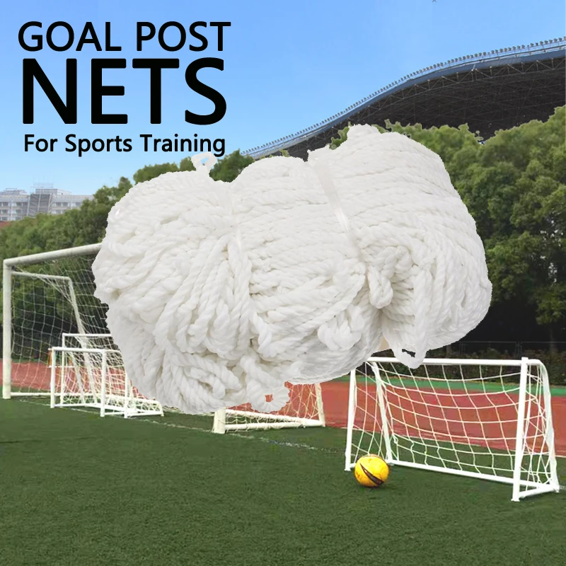 Fotboll boll mål nät fotbollsnät polypropylenät för grindar träningsnät i full storlek nät bara 4 s