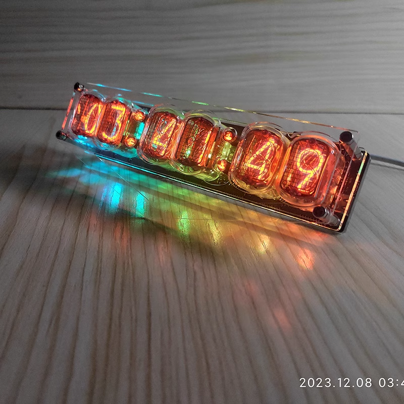 GHXAMP 6-bit IN-12 Glow Tube Uhr IN12 Nixie Uhr Basis Computer Desktop Zubehör Erweiterte Version DC5V