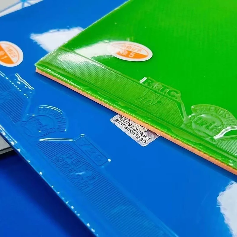 Oryginalna guma robić tenisa stołowego przyjaźń 729 przechodzić Zielony niebieski seria lepki pryszcze-w świst Pong kolor guma z certyfikatem ITTF