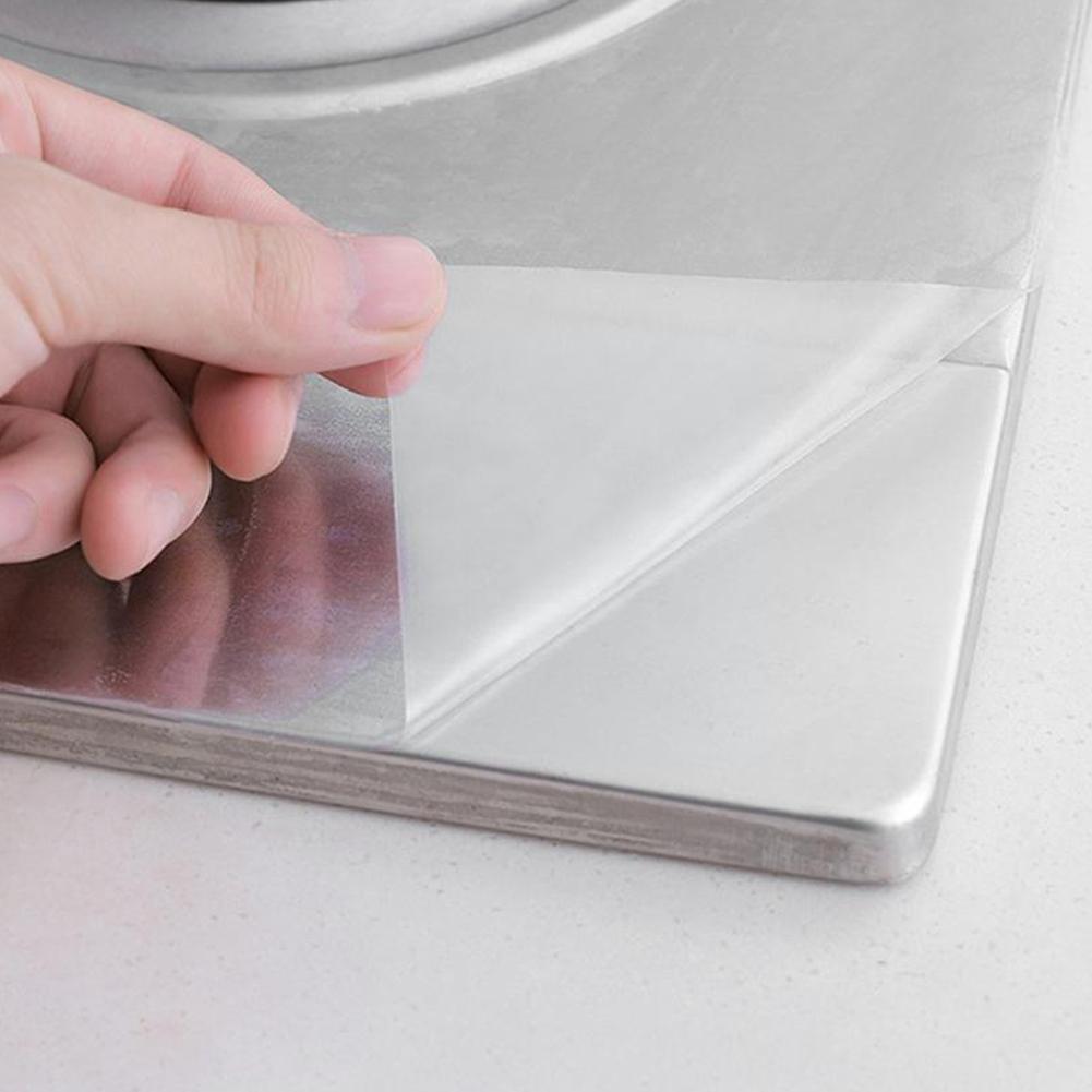 Transparent Wall Protector Kitchen Clear Glossy Self Removable Splash Adhesive Oil-Proof Cupboard Water-Proof Protective St C0R2