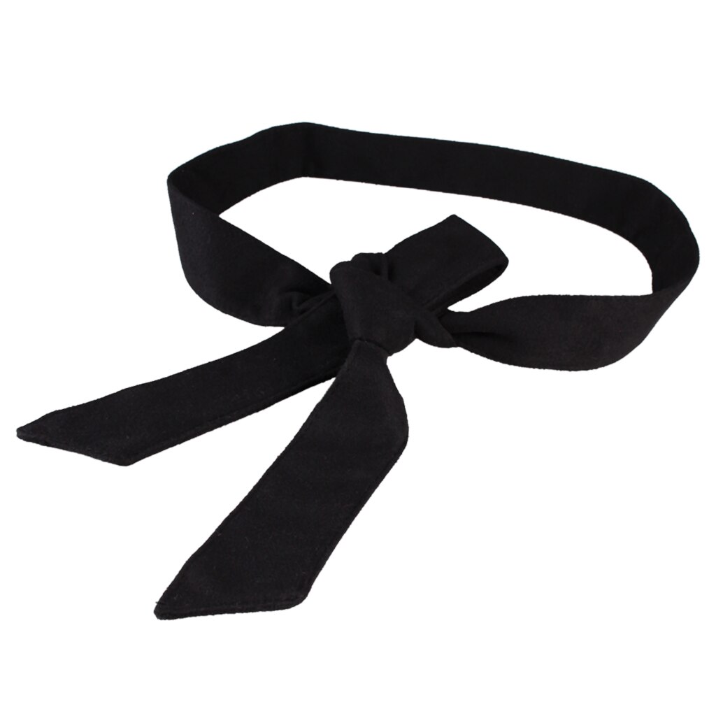 Ceinture de ceinture en laine unie pour femme pour manteau en laine manteau d'hiver: Black