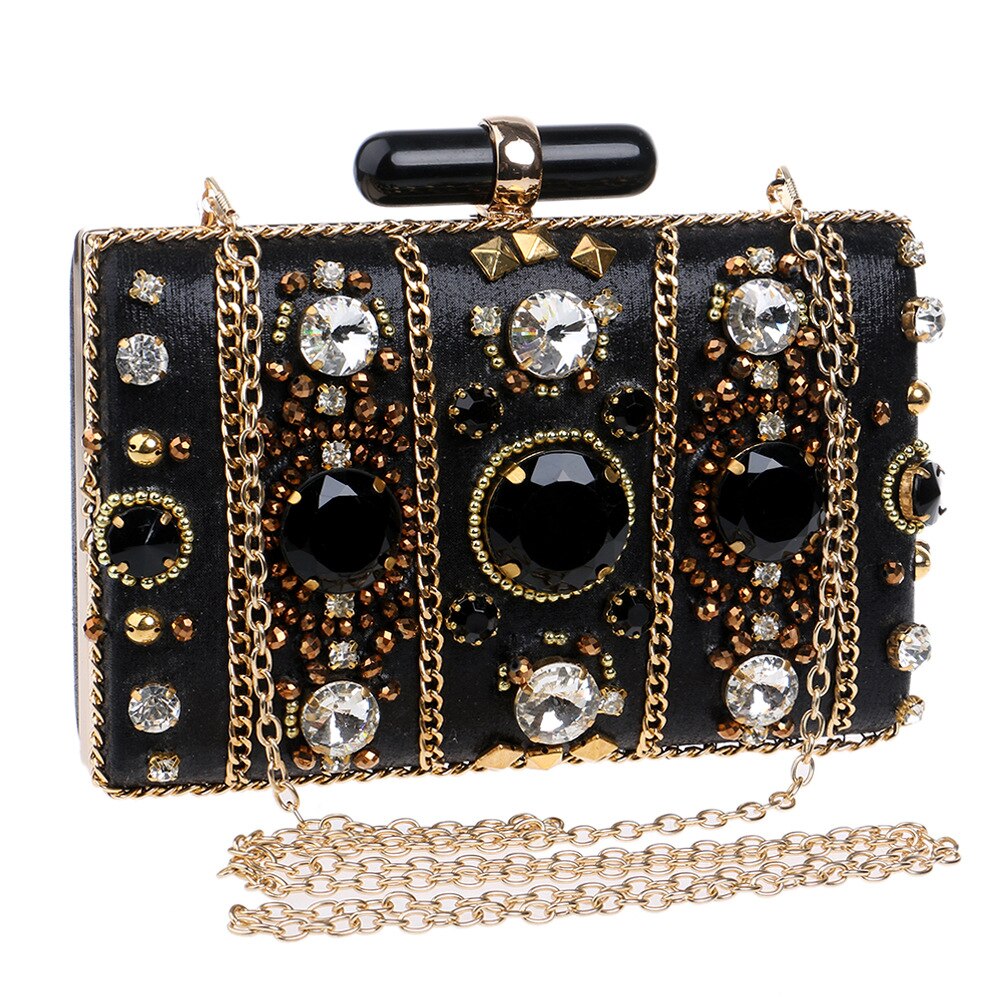 Kettingen tassen dames avondfeest handtas diamanten portemonnees luxe kristallen clutches bruids bruiloft feest bloemen portemonnees tas