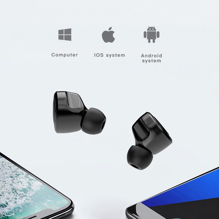A6 tws trådløse bluetooth in-ear øretelefoner touch kontrol hifi stereo sports headset håndfri opkalds øretelefoner til android ios