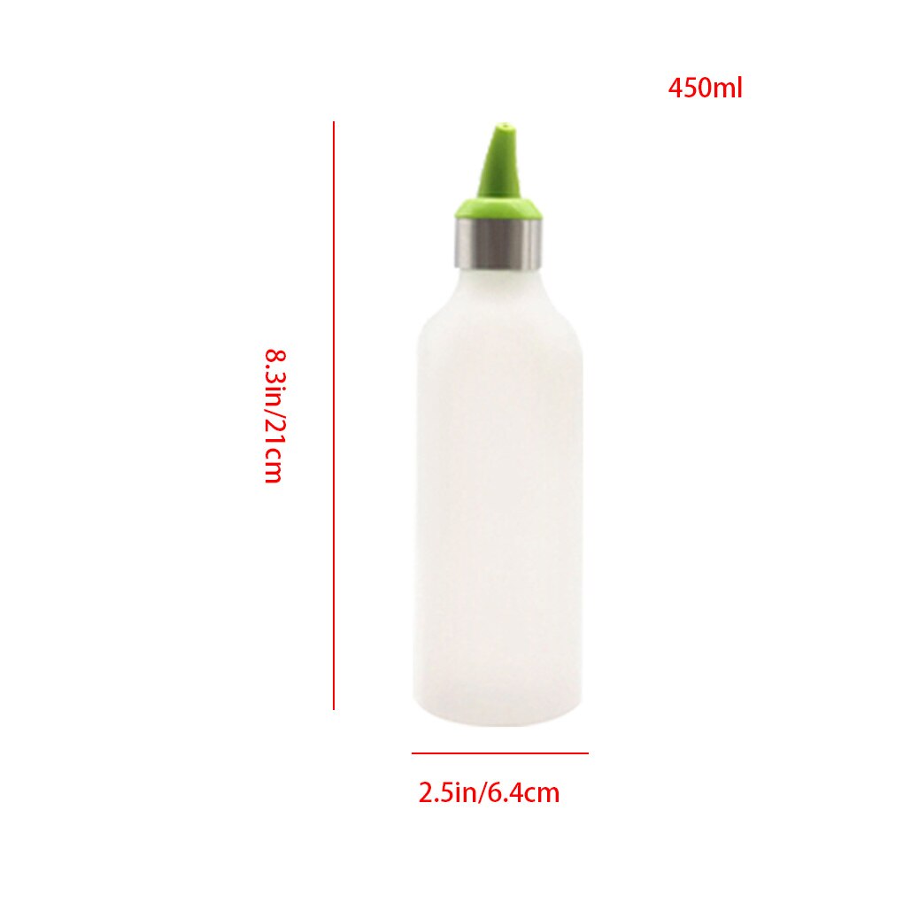 450ml Plastic Squeeze Bottle Condiment Bottles Dispenser For Jam Sauce Vinegar Oil Ketchup Mustard Kitchen Cooking Accessories