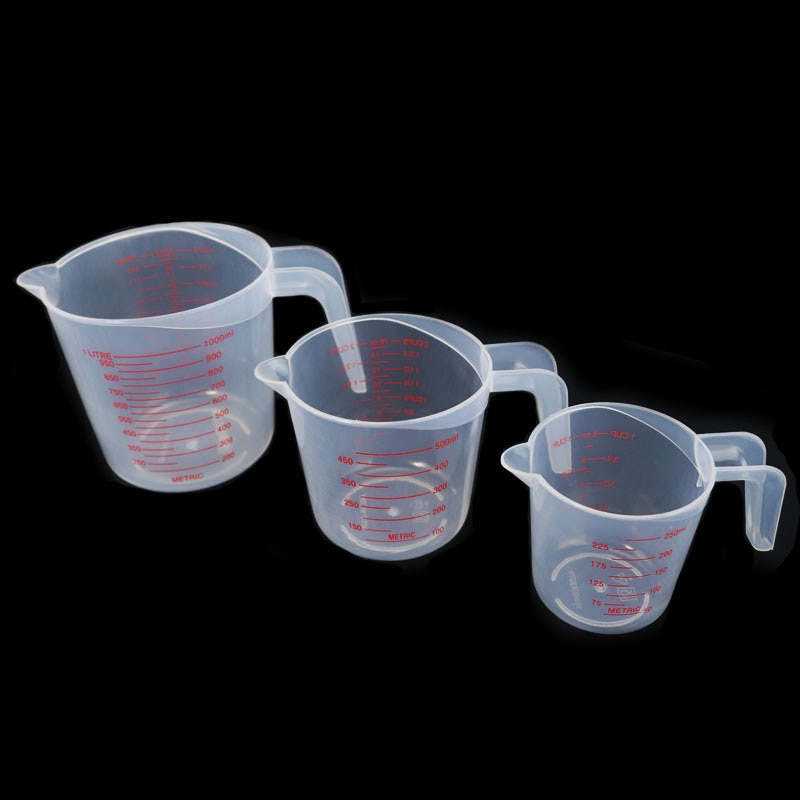 250/500/1000ML Plastic Measuring Cup Jug Pour Spout Surface Kitchen Tool Supplies cup with graduated Kitchen1pcs