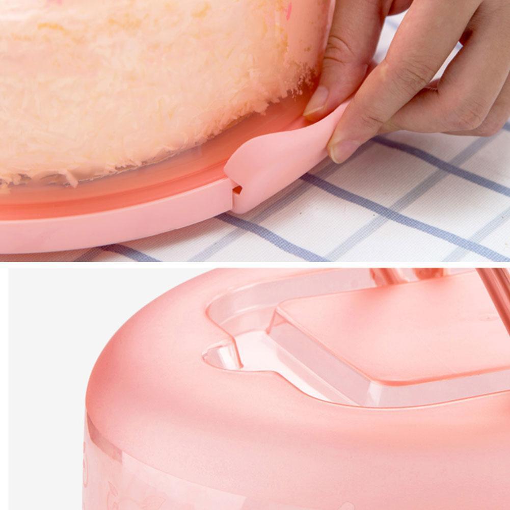 Portable Cake Storage Box Round Birthday Wedding Kitchen Dessert Cake Box Holder Baking Storage Cupcake Fruit Container R4Z8