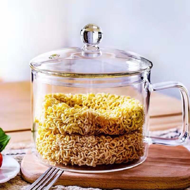 Pentola per zuppa di cottura in vetro con coperchio impostato di pentole da cucina giapponese padella antiaderente pentola calda resistente al calore per uso domestico trasparente: 15 cm in diameter