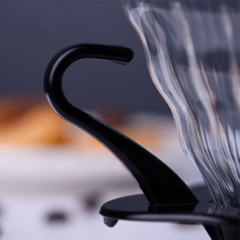 Glass Dripper, Pour over Coffee Funnel Filter, Reusable Coffee Cone Brewer with Removable Base Clear