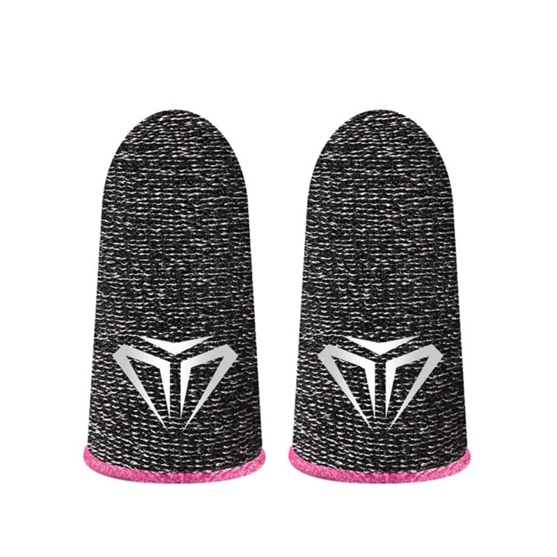 Funda para el dedo para Gaming, a prueba de sudor, guantes transpirables para los dedos, para juegos móviles, pantalla táctil: Pink