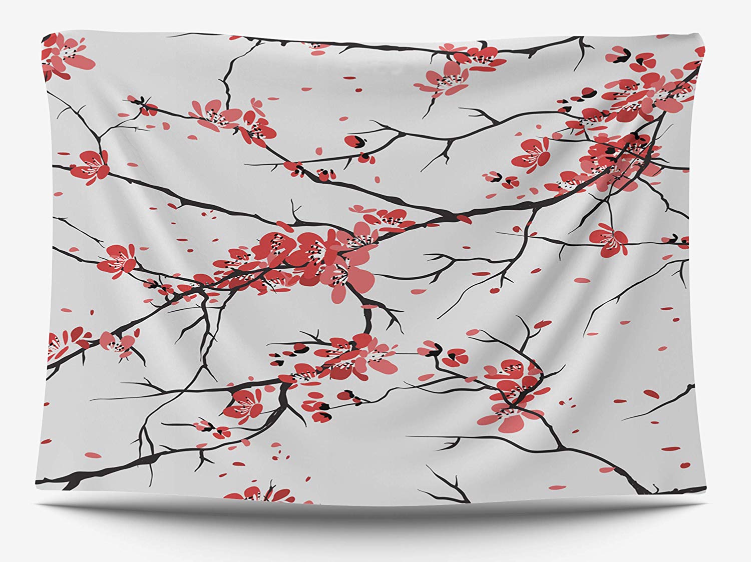 Jul kirsebær sakura mønster bakgrunn veggteppe vegg kunst