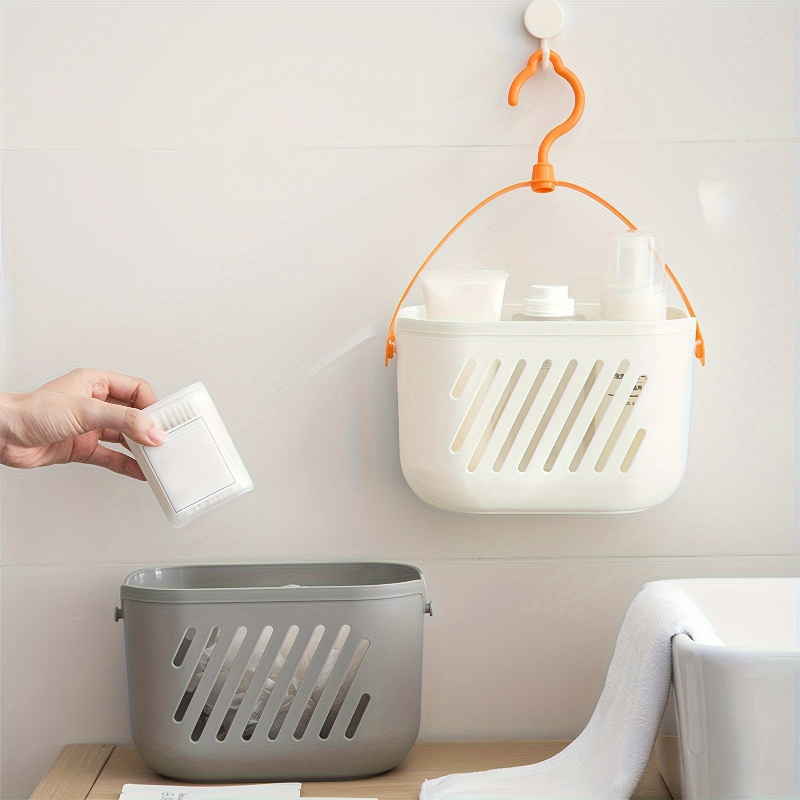 Hangende opbergmand - Multifunctionele open plastic organizerbox, geschikt voor badkamer, keuken en thuisgebruik