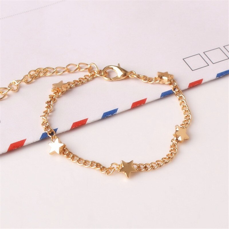 Frauen Baby Mädchen Armbänder Gold Farbe Herz-förmigen Glück Perlen Kette Schmuck