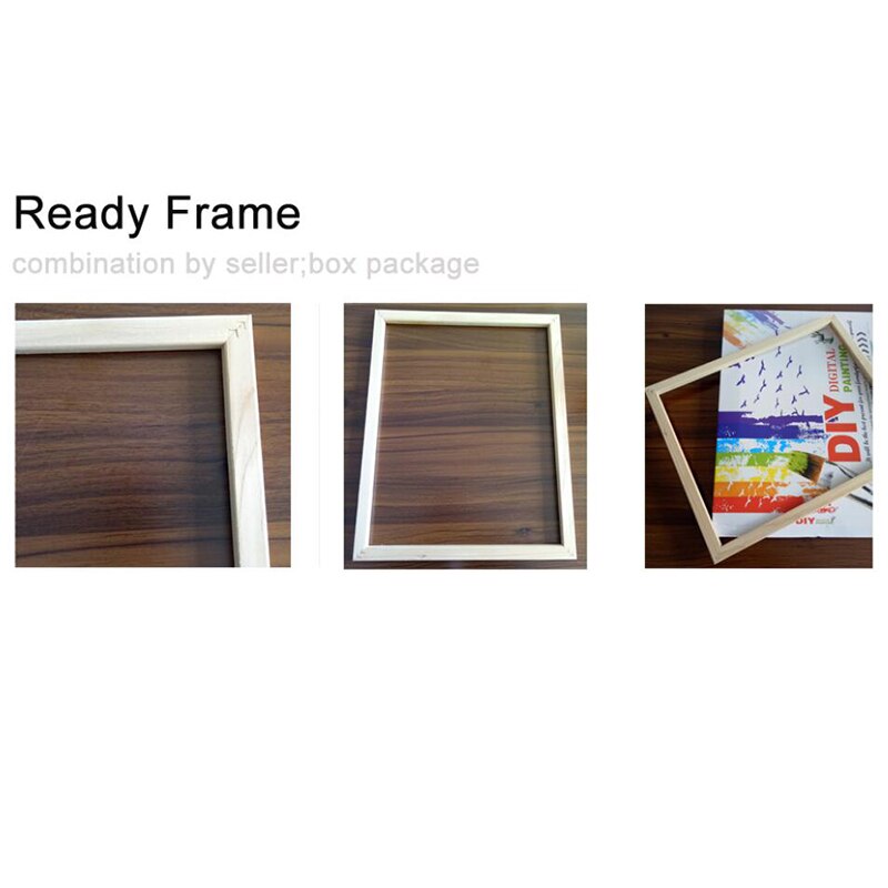 40x50cm Oil Painting Inner Frame Wood DIY Assembled Portable Frame By Numbers Painting Home Decor Picture Frame