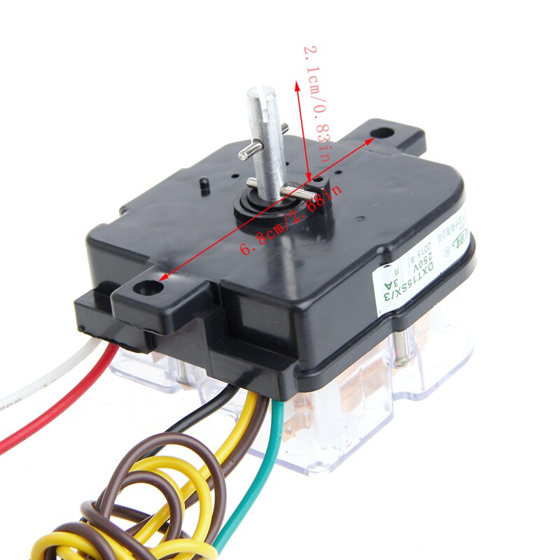 6-- leder vaskemaskine timer 90 graders central hulafstand 68mm switchaksel