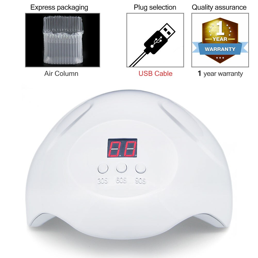 LKE 48W Nail Dryer SUN X9 UV Lamp 3 Timed Mode With Automatic Sensing Nail Lamp for Nails Drying Builder Gel UV Nail Dryers: SUN X7 USB