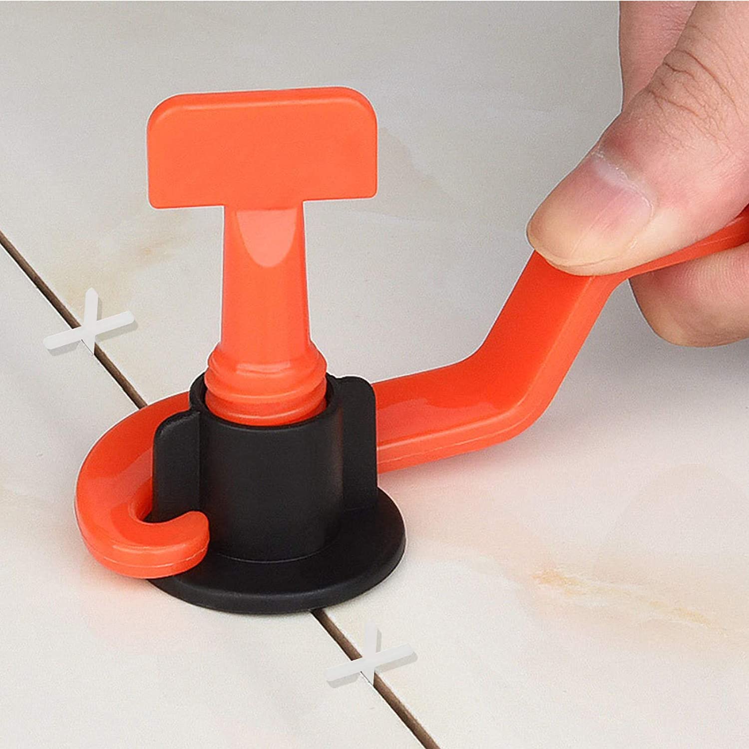 100 PCS tile levelling system kit reusable tile levelling set adjustable tile spacer with special key 200 tile cross tile
