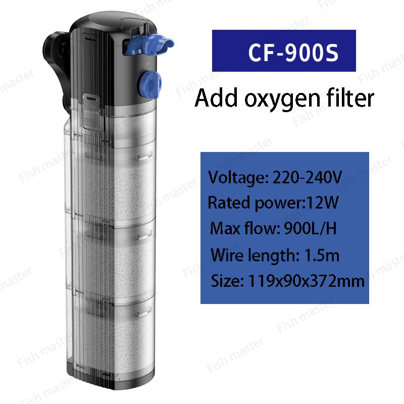 Fish tank aquarium filter barrel box suction automatic gold fish tank circulation feces collection and separation water: CF-900S