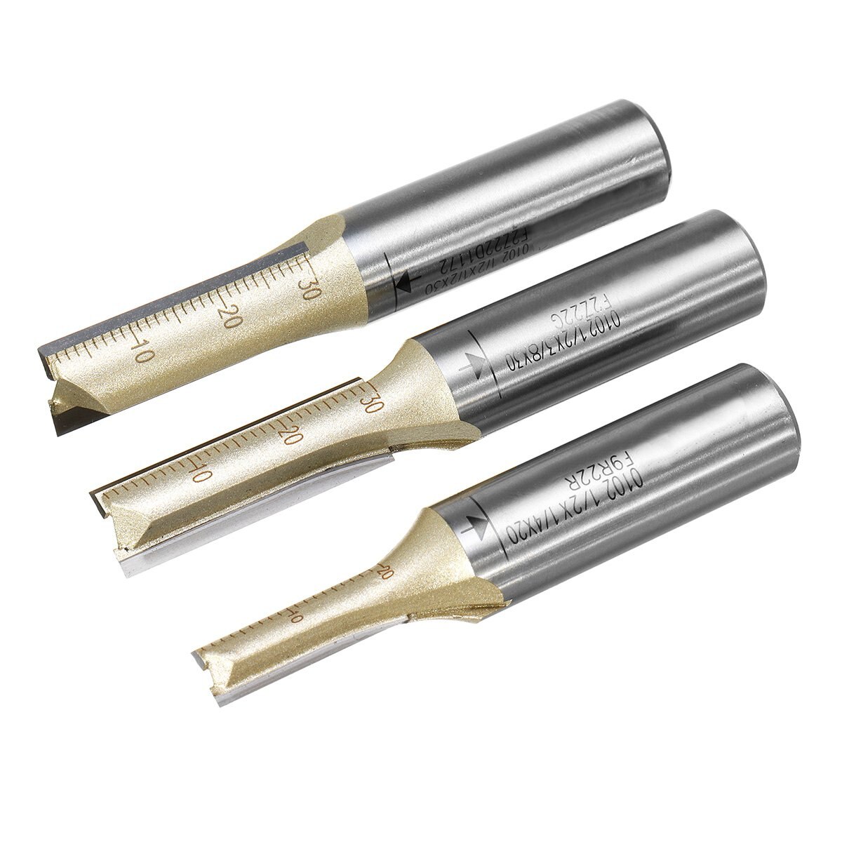 1 Stuk 1/2 Inch Schacht Dubbele Fluit Straight Router Bit Cutter Cnc Carbide Houtbewerking Snijgereedschap