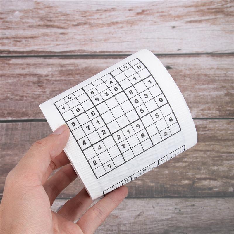 Rollo de papel higiénico de 2 uds. De Sudoku para uso en el hogar
