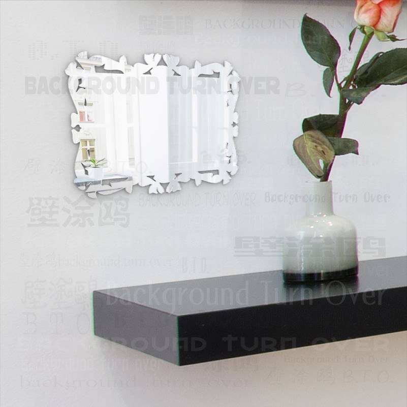 Rectangle Wall Table Bathroom Antique Framed Shaving Mirrored Makeup Large Plastic In The Decorative Mirror M009