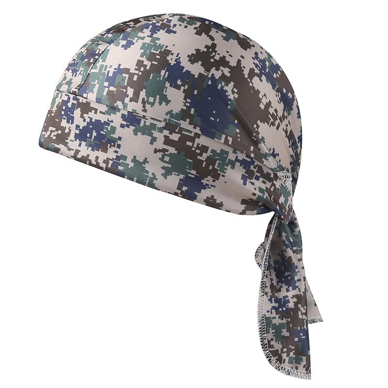 Camouflage Headband Bandana Handkerchief Head Man Pirate Hat Cycling Hood Sun Protection Sports Breathable Printed Headscarf: Yellow