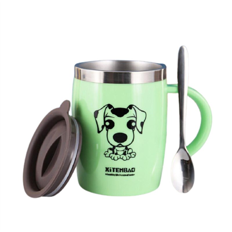 Kids Water Mug 304 Stainless Steel Tea Coffee Mug For Children Water Cup With Handle Kitchen Drinkware J443: 14