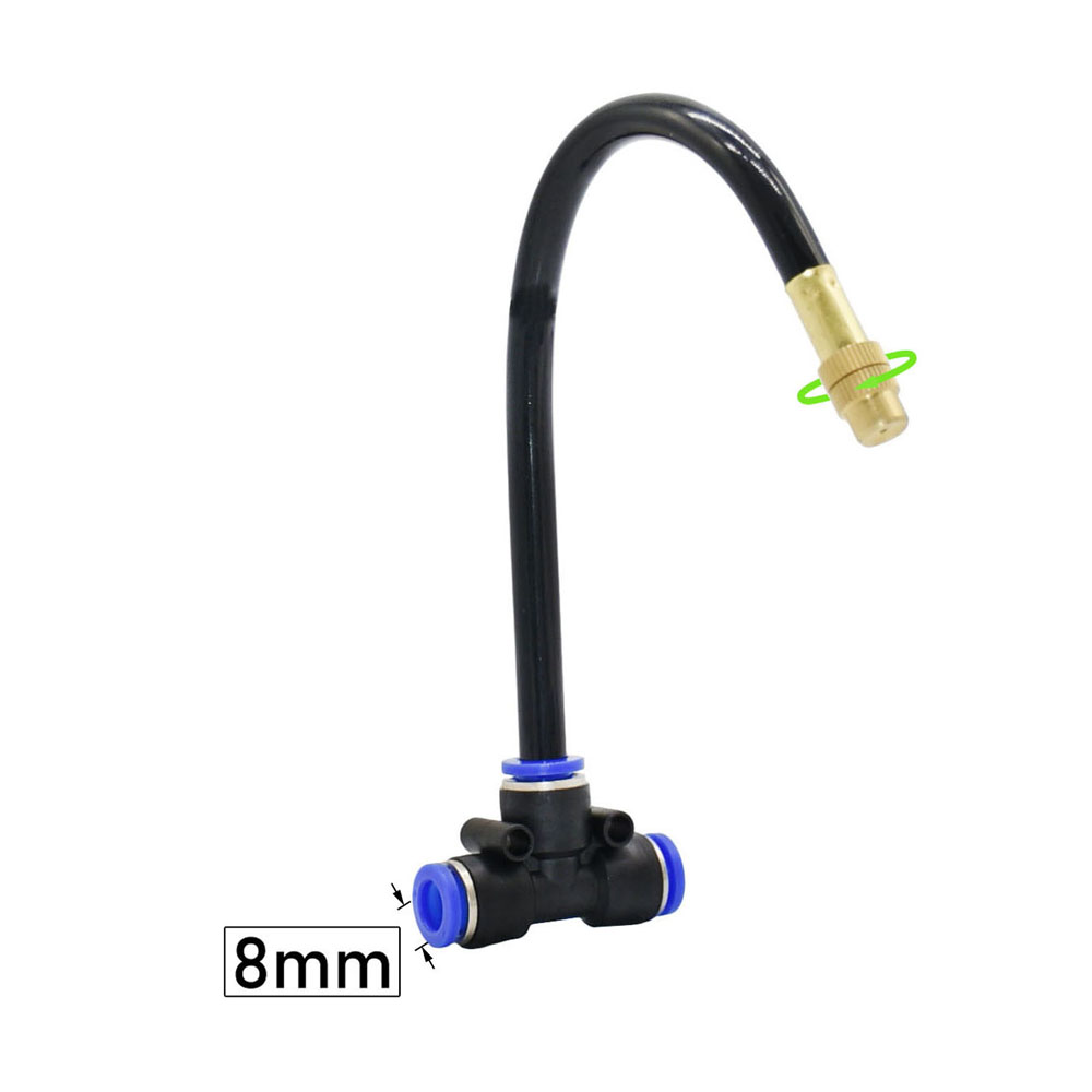 Sistema di irrigazione a goccia fai-da-te Ugello nebulizzatore Irrigazione regolabile 8mm Pe Tubo di bloccaggio dado Connettore Irrigazione a goccia spruzzatore: marina militare Blu