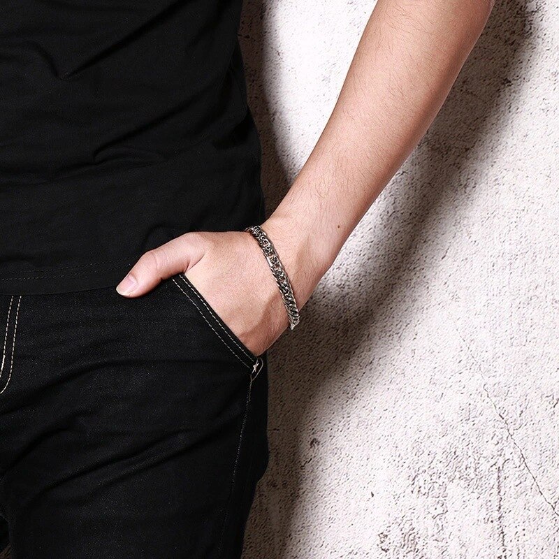 HNSP 10MM stainless steel Link chain bracelet for men male