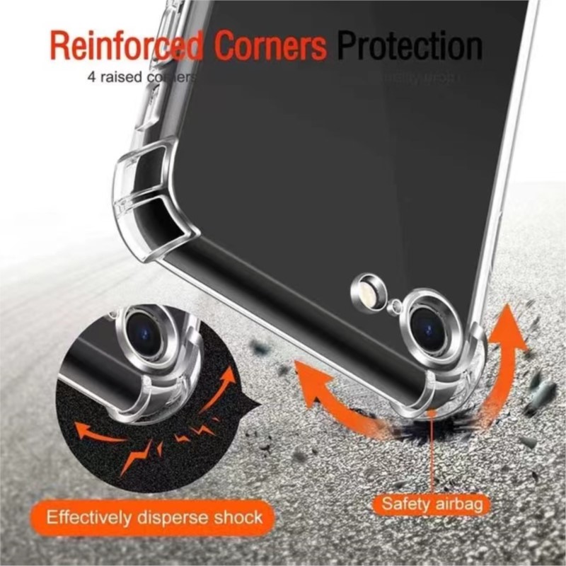 Valbescherming Airbag Soft Case voor Iphone 7 8 Plus X XR XS MAX 11 12 13 14 15 Pro Max SE Fundas Schokbestendig Clear Cover
