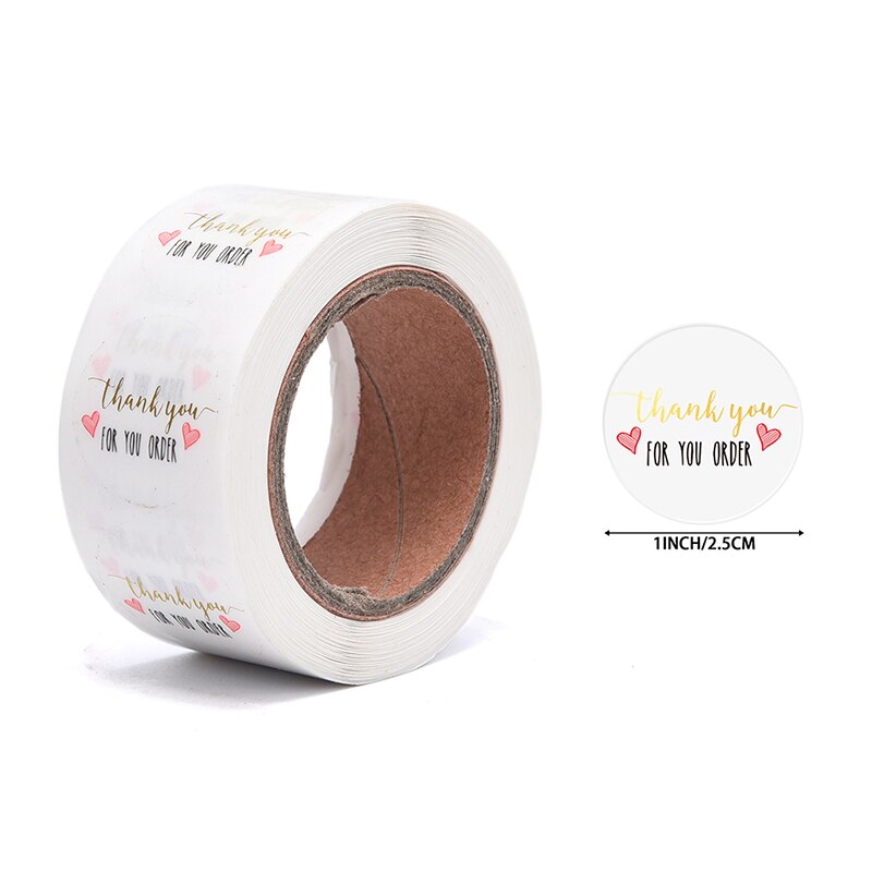 500Pcs/Roll Ronde Dank U Sticker Scrapbooking Voor... – Grandado