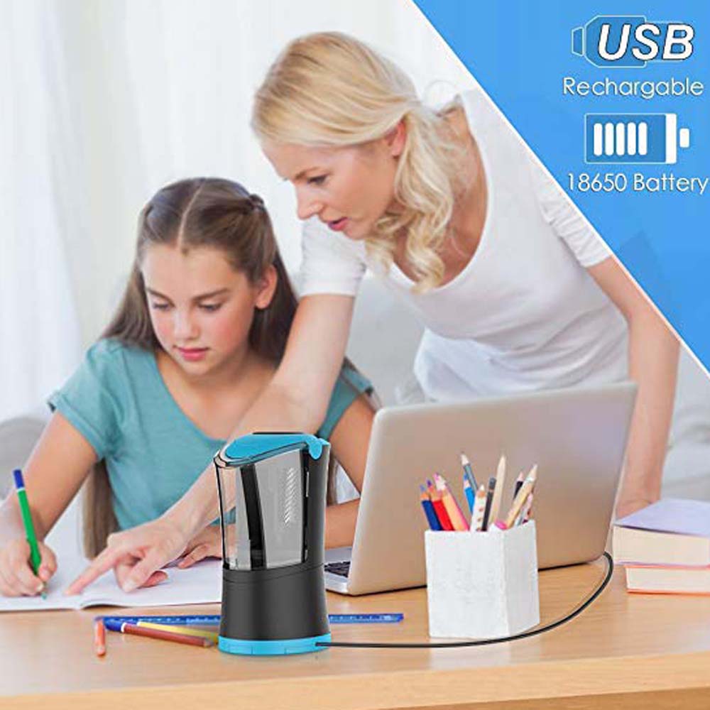 Elektrische Puntenslijper met Duurzaam Schroefbladgedeelte om Snelle Scherpen USB Oplaadbare Auto Stop Slijper voor 6-12mm diameter