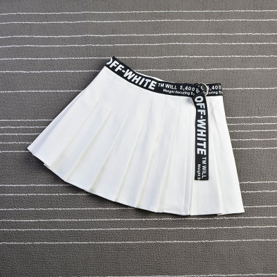 Women short tennis skirt Girl skirt skateboard high waist school uniform safety pants shorts badminton training sports skirt: white / XL