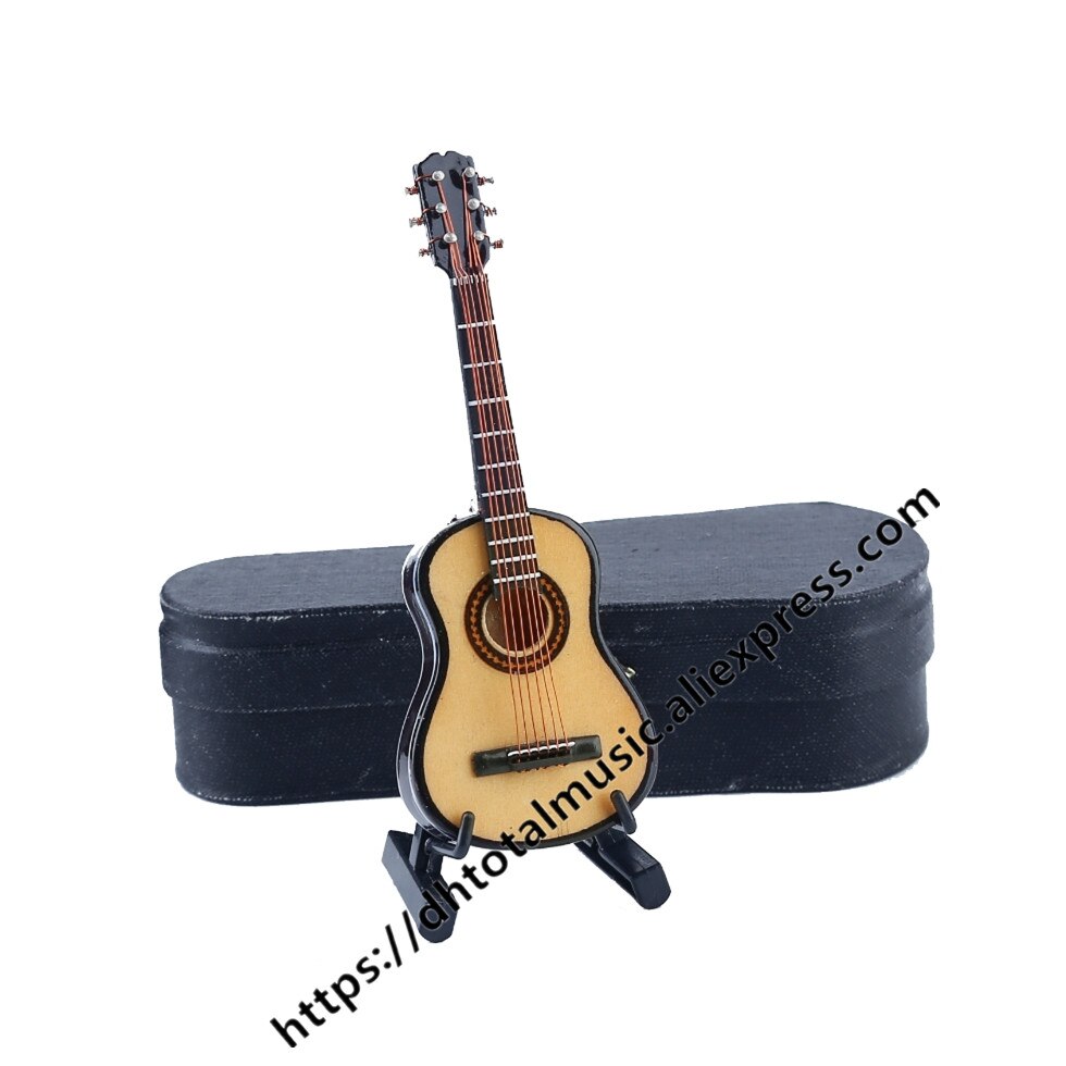 Mini guitare Miniature modèle guitare électrique modèle B Miniature en bois Mini Instrument de musique modèle Collection: Guitar A-10cm