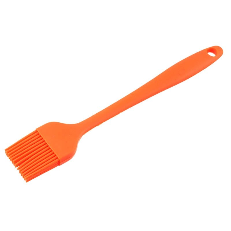 1Pc Colorful Silicone Oil Brush Baking Liquid Oil Pen Cake Butter Bread Pastry Brush BBQ Tools Safety Kitchen Basting Brush: 175x32mm orange