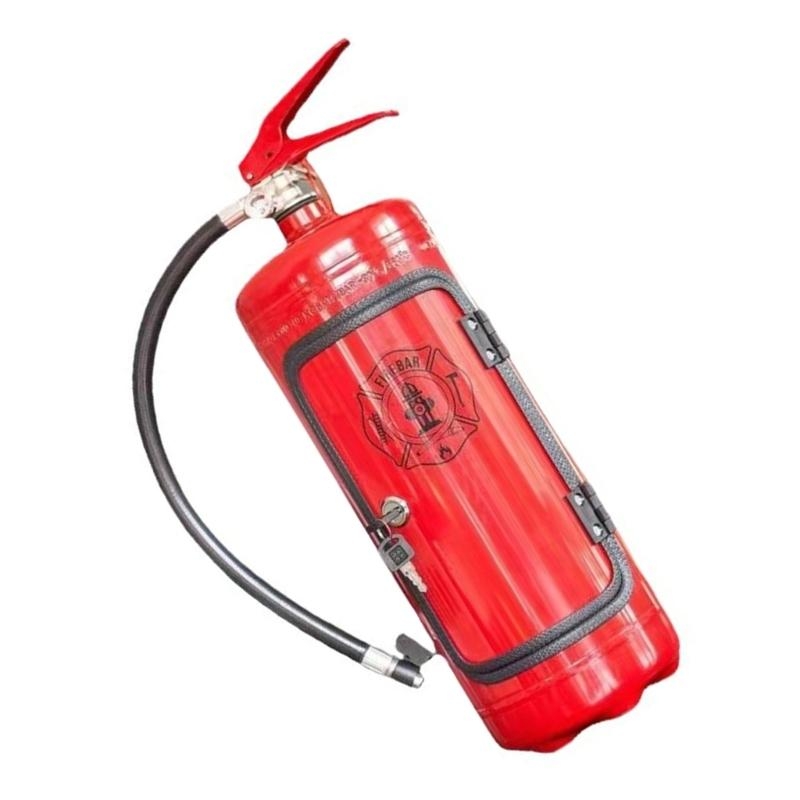 Elegados extintores incendios ven estuche vino para coleccionistas y entusiastas licor champán del