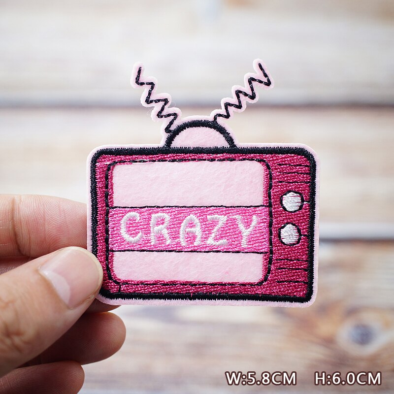Patchs brodés HELLO HEART Cactus pour T-Shirt, autocollants pour vêtements et Jeans, Badges, BOOM, fille folle: 7