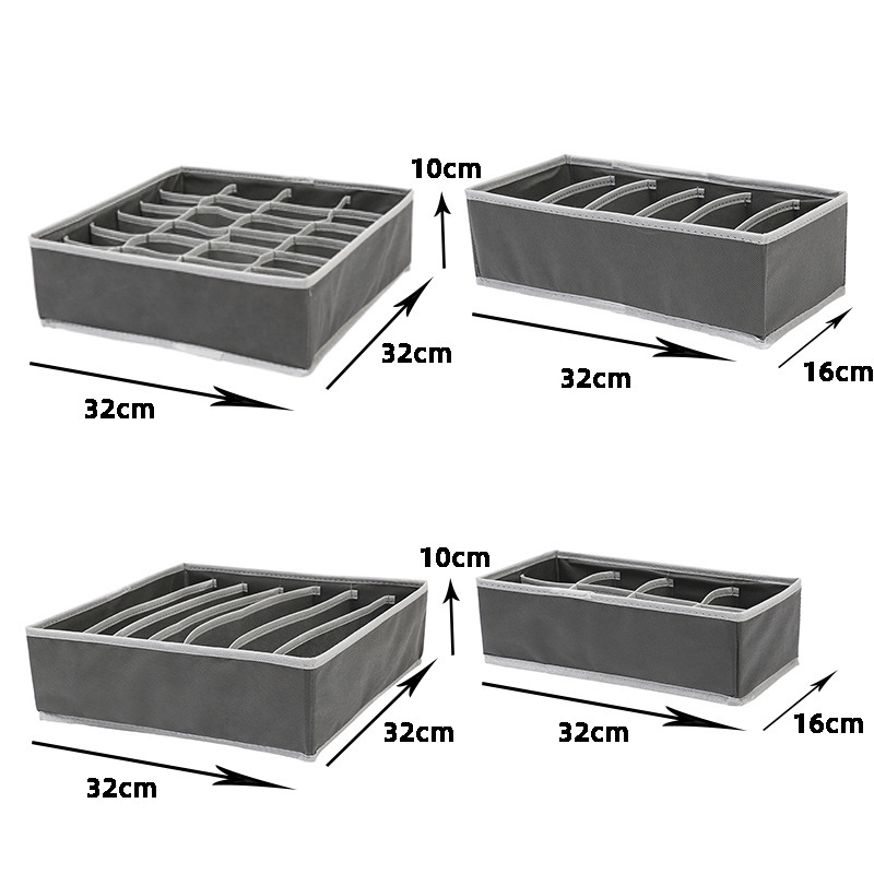 1PC 6/7/8/24 Compartment Underwear Organizer Bra Storage Box Closet Sock Folding Storage Drawer Home Bedroom tier lockers