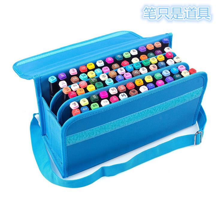 80 Pieces Markers Case Holder Marker Pen Painting Draw for Student and Artist Supplies(not include marker pen): Blue