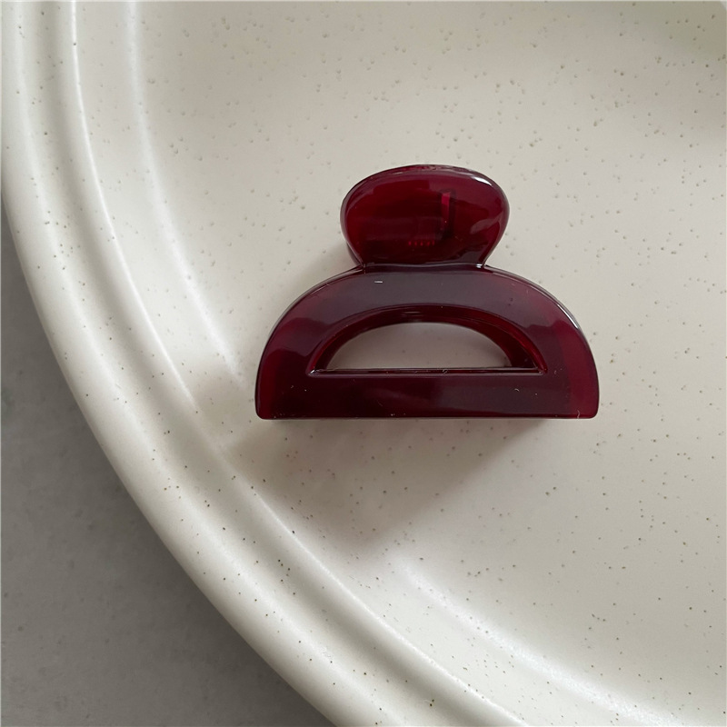 Pinza de pelo acrílica de color con textura de gelatina, flequillo lateral rectangular geométrico de tamaño pequeño, Pinza de agarre pequeña, accesorios para el cabello versión coreana