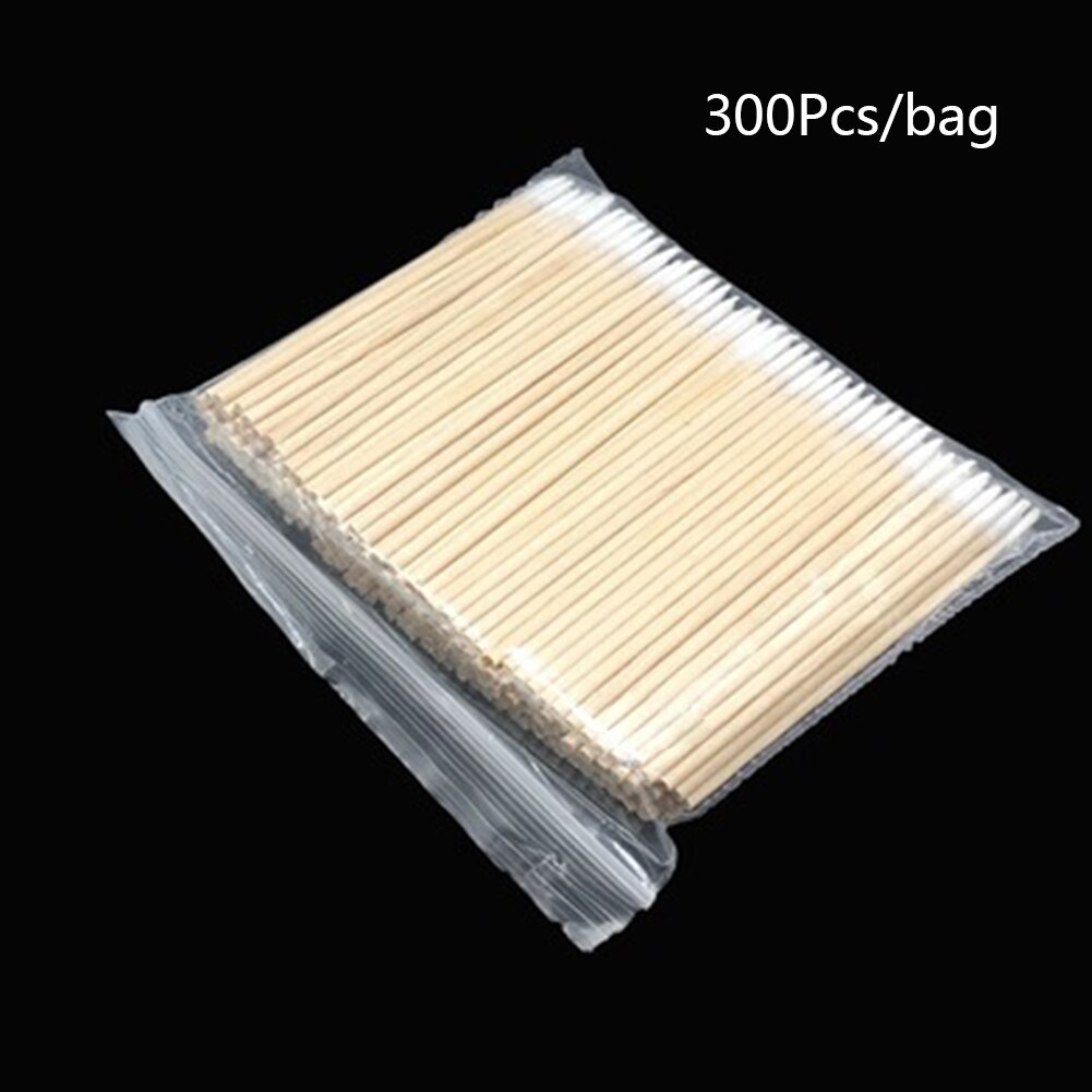 300pcs Eyelash Extension Tools Wood Sticks Cosmetic Cotton Swab Cotton Buds