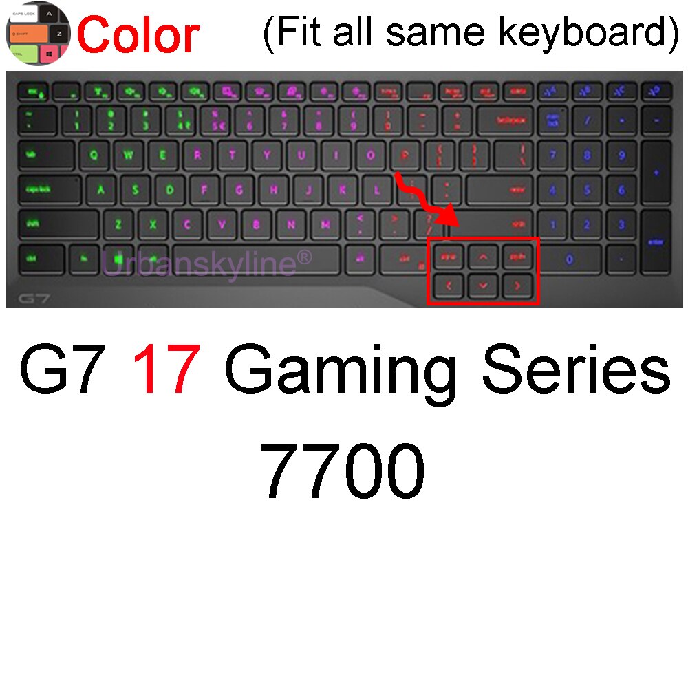 G3 Keyboard Cover for Dell G7 G15 Gaming G5 SE Pro 15 17 5587 7500 7588 7590 7700 7790 Laptop Protector Skin Case Silicone 15.6: Color G7 17