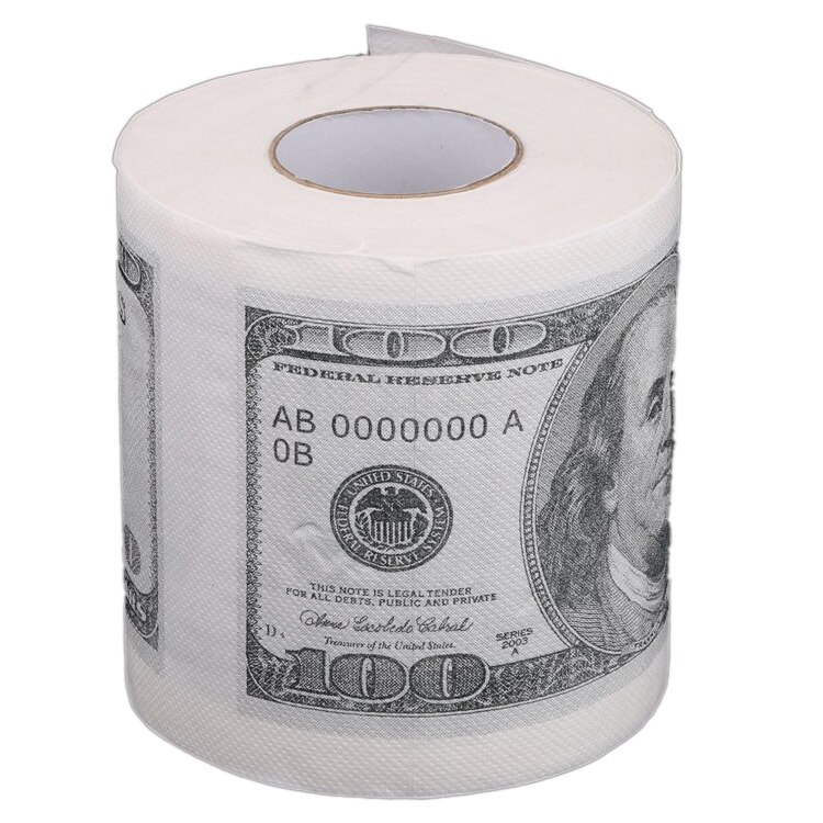 Wc-papier Rollen Papier In Patroon Voor $100 Wit: Default Title