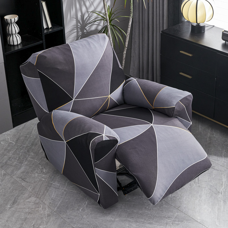 Överdrag till fåtölj med 1pc stretchgeometri, delat och avslappnande soffa, 1- sits, allt-inklusive sofföverdrag för vardagsrum: Gul