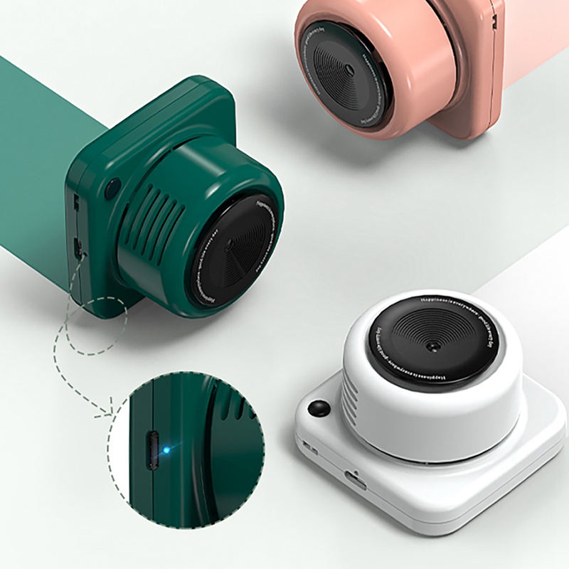 Camera Shape Hanging Neck Fan Portable Mini Camera Fan USB Rechargeable Mute Summer Small Air Cooler
